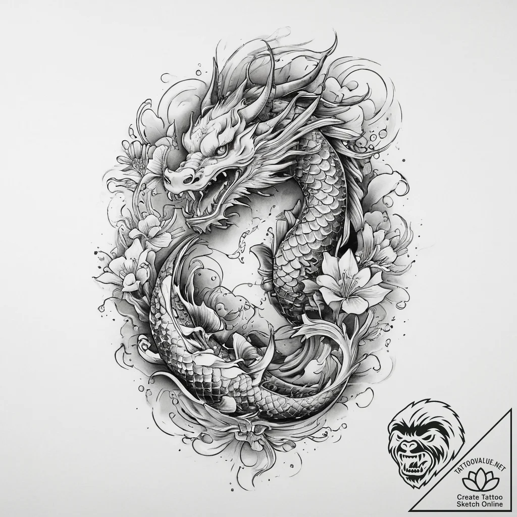 Tattoo sketch divine existence, concept art f... - tattoo sketch (№1759372555_0, 02.10.2025 02:35) — tattoovalue.net