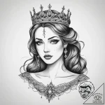 Tattoo sketch princess, artistic tattoo sketc… – tattoo sketch (№1759373151_0, 02.10.2025 02:45) — tattoovalue.net