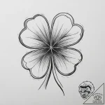 Tattoo sketch four-leaf clover, tattoo drawin… – tattoo sketch (№1759373350_0, 02.10.2025 02:49) — tattoovalue.net