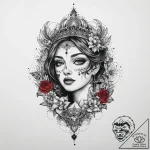 Tattoo sketch sacred scene, tattoo drawing ou… – tattoo sketch (№1759373547_0, 02.10.2025 02:52) — tattoovalue.net
