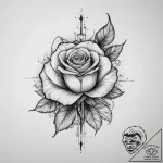 Tattoo sketch tuxedo with a rose, tattoo line… – tattoo sketch (№1759373745_0, 02.10.2025 02:55) — tattoovalue.net