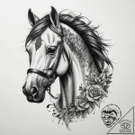 Tattoo sketch spirit horse, tattoo flash shee… – tattoo sketch (№1759373944_0, 02.10.2025 02:59) — tattoovalue.net