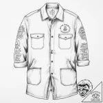 Tattoo sketch coveralls with a quote – tattoo sketch (№1759376133_0, 02.10.2025 03:35) — tattoovalue.net