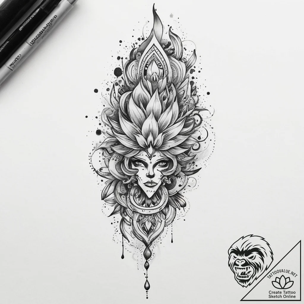 Tattoo sketch leg, tattoo flash sheet design,... - tattoo sketch (№1759377129_0, 02.10.2025 03:52) — tattoovalue.net