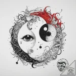 Tattoo sketch moon and sun yin yang, ink illu… – tattoo sketch (№1759378129_0, 02.10.2025 04:08) — tattoovalue.net