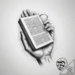 Tattoo sketch hands with a book, concept art… – tattoo sketch (№1759378328_0, 02.10.2025 04:12) — tattoovalue.net