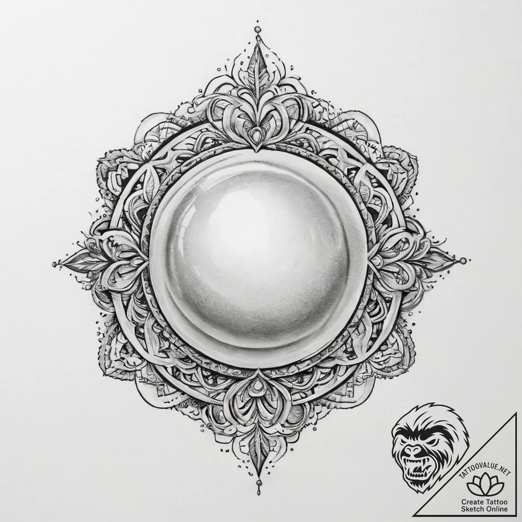 Tattoo sketch pearl tattoo - tattoo sketch (№1759378724_0, 02.10.2025 04:18) — tattoovalue.net
