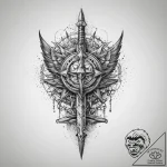 Tattoo sketch weapon, concept art for tattoo,… – tattoo sketch (№1759381310_0, 02.10.2025 05:01) — tattoovalue.net