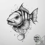 Tattoo sketch clown loach, ink illustration f… – tattoo sketch (№1759381509_0, 02.10.2025 05:05) — tattoovalue.net