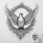 Tattoo sketch white-winged dove, tattoo sketc… – tattoo sketch (№1759381707_0, 02.10.2025 05:08) — tattoovalue.net