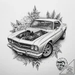 Tattoo sketch model building a model car, tat… – tattoo sketch (№1759382105_0, 02.10.2025 05:15) — tattoovalue.net