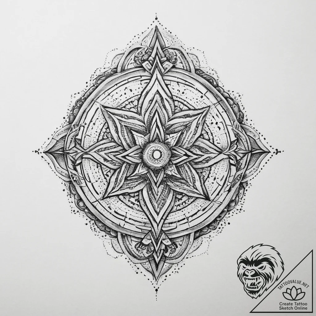Tattoo sketch divine mark, tattoo sketch desi... - tattoo sketch (№1759382701_0, 02.10.2025 05:25) — tattoovalue.net