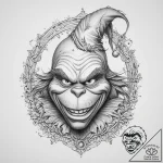 Tattoo sketch the grinch with a paw, tattoo f… – tattoo sketch (№1759386679_0, 02.10.2025 06:31) — tattoovalue.net