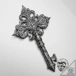 Tattoo sketch house key with a door, tattoo l… – tattoo sketch (№1759387474_0, 02.10.2025 06:44) — tattoovalue.net