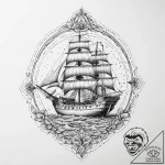 Tattoo sketch ship, artistic tattoo sketch, s… – tattoo sketch (№1759388872_0, 02.10.2025 07:07) — tattoovalue.net