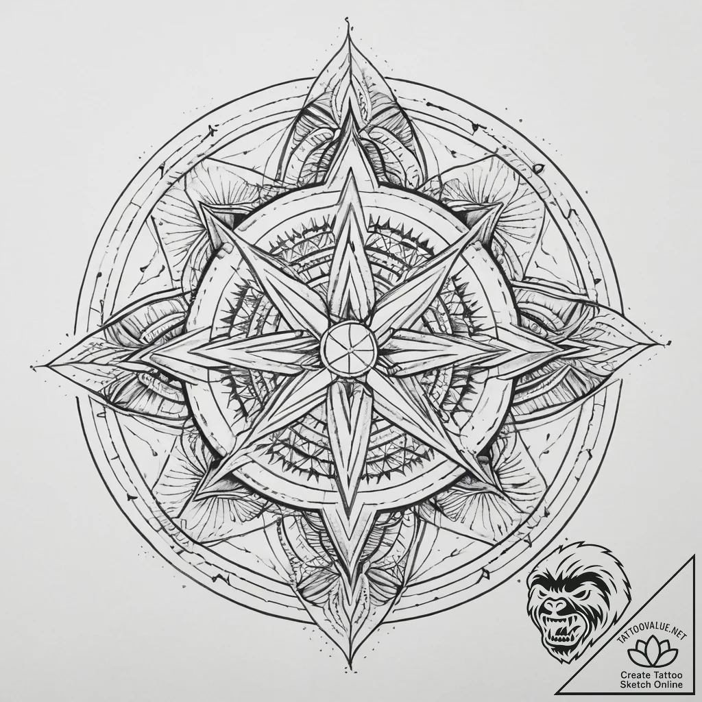 Tattoo sketch captain america star, tattoo fl... - tattoo sketch (№1759389467_0, 02.10.2025 07:17) — tattoovalue.net