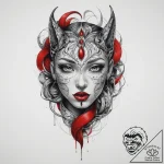 Tattoo sketch mystical portrayal, concept art… – tattoo sketch (№1759390460_0, 02.10.2025 07:34) — tattoovalue.net