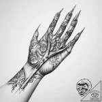 Tattoo sketch hands with a scissors – tattoo sketch (№1759390858_0, 02.10.2025 07:40) — tattoovalue.net
