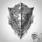 Tattoo sketch shield – tattoo sketch (№1759391258_0, 02.10.2025 07:47) — tattoovalue.net