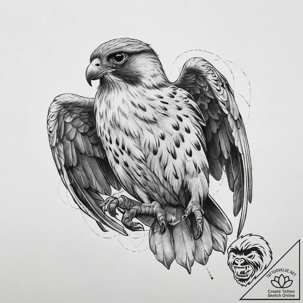 Tattoo sketch hands with a falcon, tattoo fla... - tattoo sketch (№1759392052_0, 02.10.2025 08:00) — tattoovalue.net