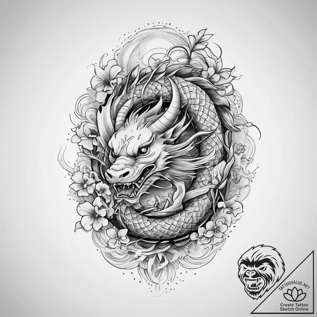 Tattoo sketch nam myoho renge kyo, ink illust... - tattoo sketch (№1759393641_0, 02.10.2025 08:27) — tattoovalue.net