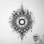 Tattoo sketch cosmic land, ink illustration f… – tattoo sketch (№1759398163_0, 02.10.2025 09:42) — tattoovalue.net