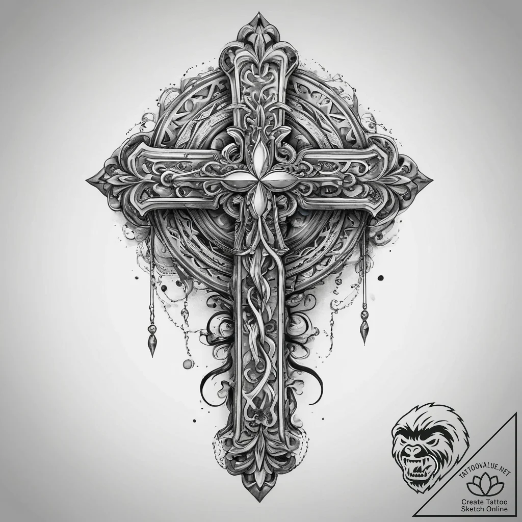 Tattoo sketch mystical chord, ink illustratio... - tattoo sketch (№1759399554_0, 02.10.2025 10:05) — tattoovalue.net