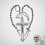Tattoo sketch rosary beads with a cross – tattoo sketch (№1759399945_0, 02.10.2025 10:12) — tattoovalue.net