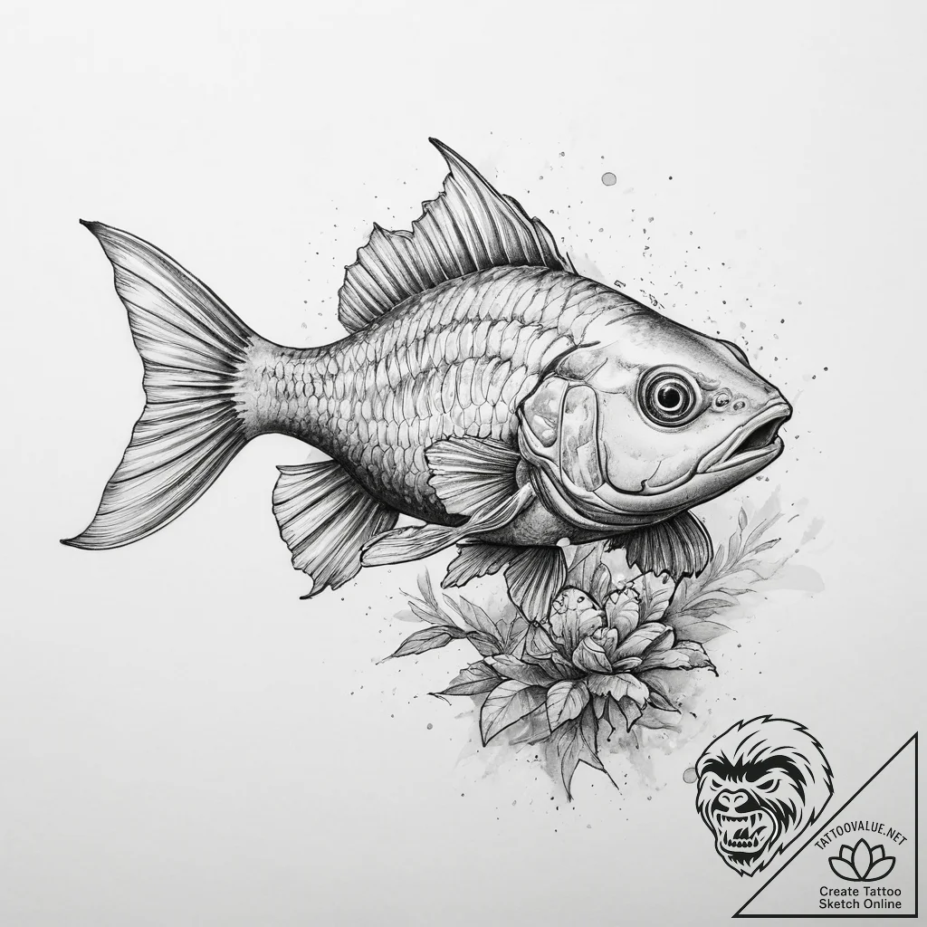 Tattoo sketch corydoras - tattoo sketch (№1759400141_0, 02.10.2025 10:15) — tattoovalue.net