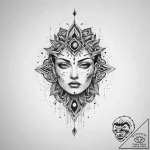 Tattoo sketch cosmic spirit, tattoo sketch de… – tattoo sketch (№1759402128_0, 02.10.2025 10:48) — tattoovalue.net