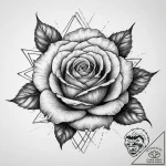 Tattoo sketch traditional и dotwork роза, tat… – tattoo sketch (№1759402325_0, 02.10.2025 10:52) — tattoovalue.net