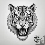 Tattoo sketch sabertooth tiger, ink illustrat… – tattoo sketch (№1759406917_0, 02.10.2025 12:08) — tattoovalue.net