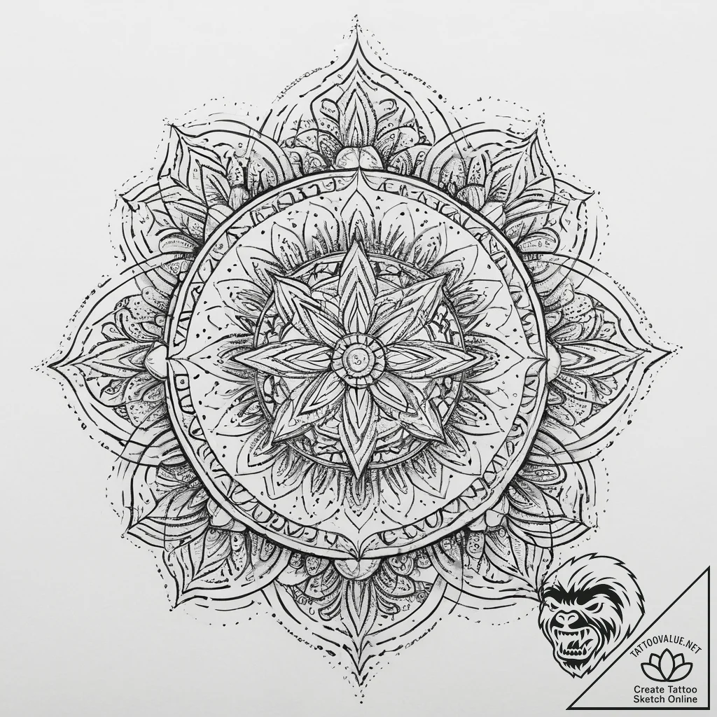 Tattoo sketch reflection, tattoo drawing outl... - tattoo sketch (№1759407911_0, 02.10.2025 12:25) — tattoovalue.net