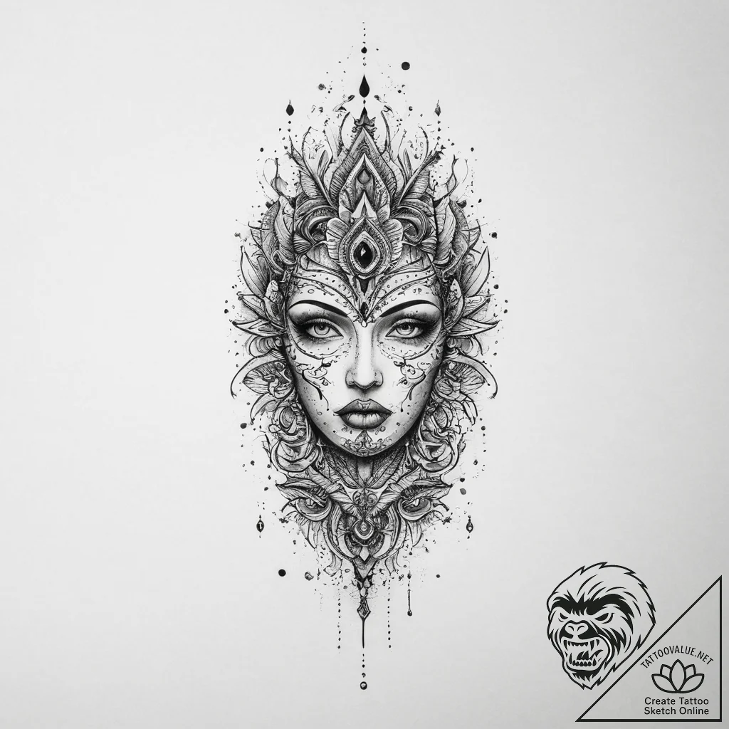 Tattoo sketch body, tattoo line art, dotwork... - tattoo sketch (№1759408312_0, 02.10.2025 12:31) — tattoovalue.net