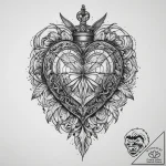 Tattoo sketch heart, tattoo line art, old sch… – tattoo sketch (№1759408511_0, 02.10.2025 12:35) — tattoovalue.net