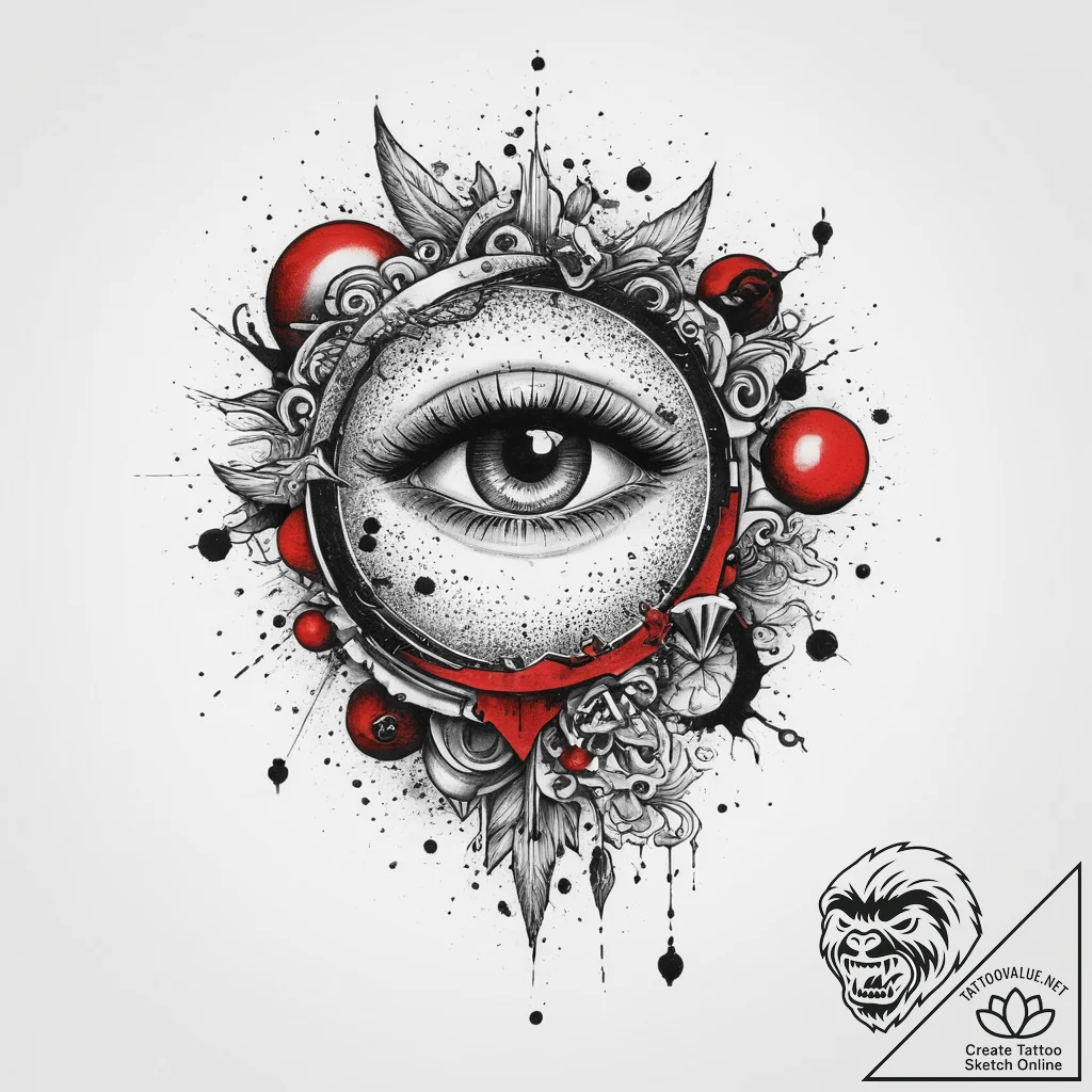 Tattoo sketch cosmic land, ink illustration f... - tattoo sketch (№1759409410_0, 02.10.2025 12:50) — tattoovalue.net