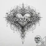 Tattoo sketch heartbeat with a word, ink illu… – tattoo sketch (№1759410210_0, 02.10.2025 13:03) — tattoovalue.net