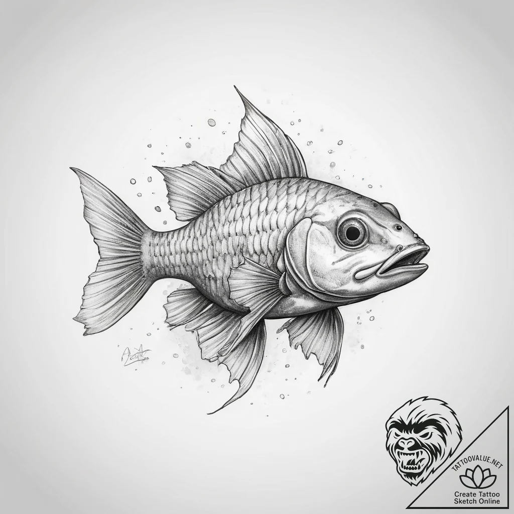 Tattoo sketch corydoras - tattoo sketch (№1759411392_0, 02.10.2025 13:23) — tattoovalue.net