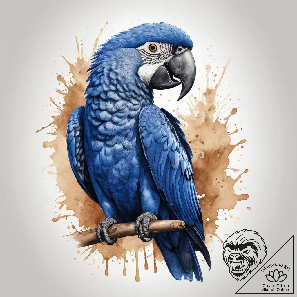 Tattoo sketch hyacinth macaw, tattoo sketch d... - tattoo sketch (№1759411588_0, 02.10.2025 13:26) — tattoovalue.net