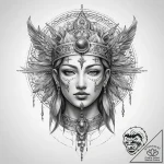 Tattoo sketch sacred messenger – tattoo sketch (№1759413572_0, 02.10.2025 13:59) — tattoovalue.net