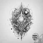 Tattoo sketch cosmic essence, concept art for… – tattoo sketch (№1759413775_0, 02.10.2025 14:02) — tattoovalue.net