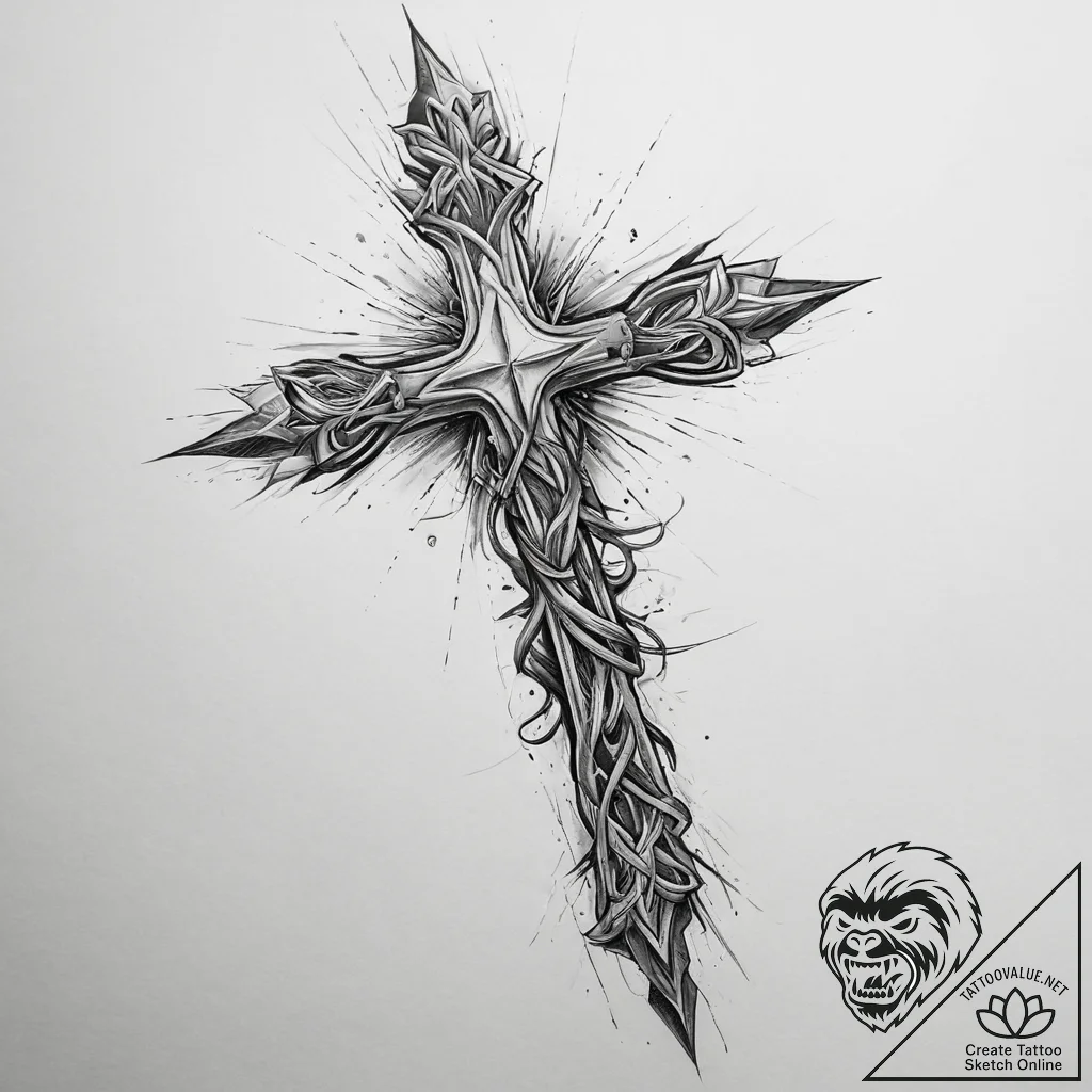 Tattoo sketch tour guide walking stick, artis... - tattoo sketch (№1759414569_0, 02.10.2025 14:16) — tattoovalue.net