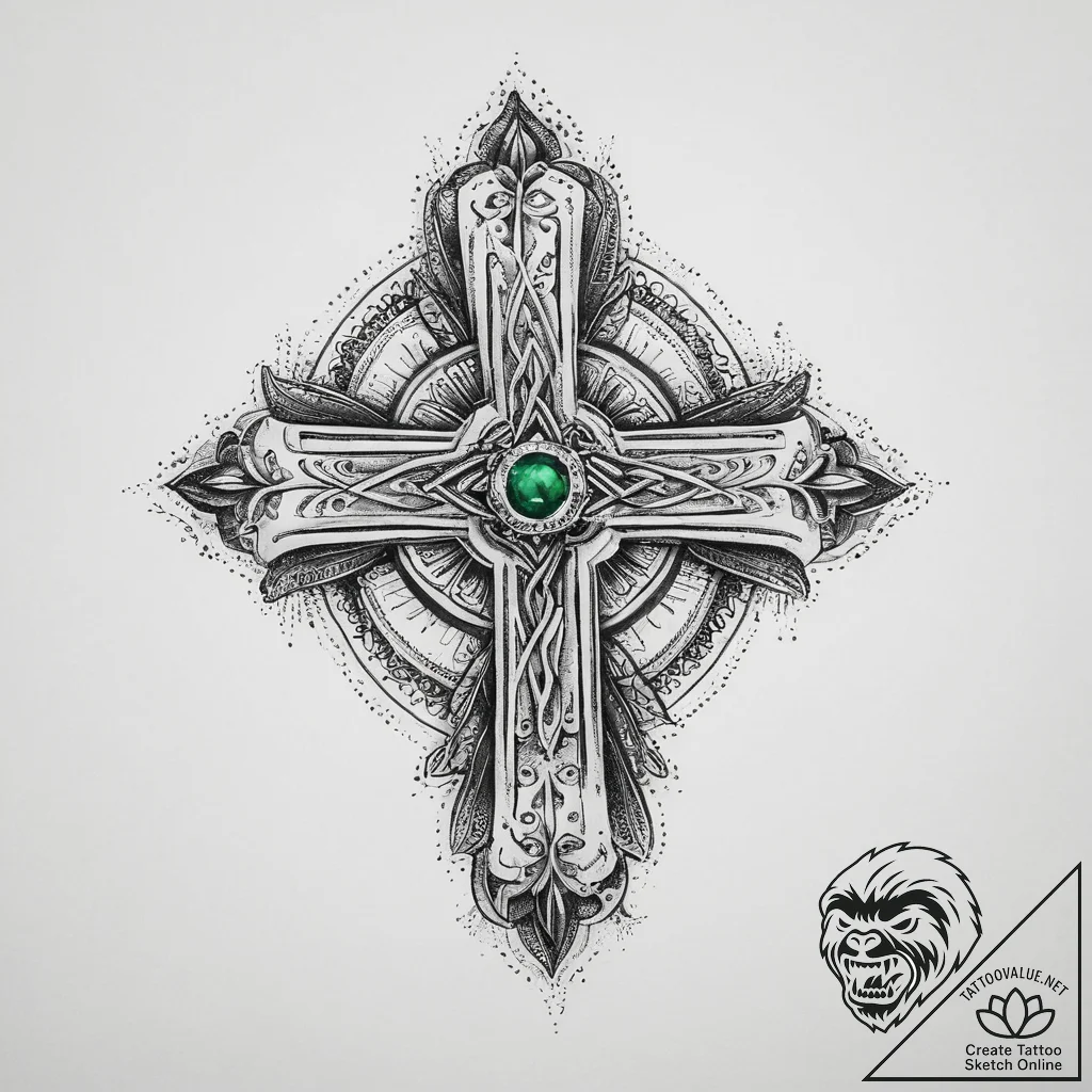 Tattoo sketch emerald, tattoo drawing outline... - tattoo sketch (№1759414773_0, 02.10.2025 14:19) — tattoovalue.net
