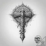 Tattoo sketch mjolnir with lightning, artisti… – tattoo sketch (№1759415166_0, 02.10.2025 14:26) — tattoovalue.net