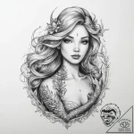 Tattoo sketch mermaid – tattoo sketch (№1759416740_0, 02.10.2025 14:52) — tattoovalue.net