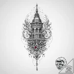 Tattoo sketch graphic город, artistic tattoo… – tattoo sketch (№1759416947_0, 02.10.2025 14:55) — tattoovalue.net