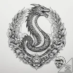 Tattoo sketch sea serpent, artistic tattoo sk… – tattoo sketch (№1759417537_0, 02.10.2025 15:05) — tattoovalue.net