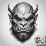 Tattoo sketch orc – tattoo sketch (№1759419107_0, 02.10.2025 15:31) — tattoovalue.net