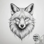Tattoo sketch elegant fox – tattoo sketch (№1759419503_0, 02.10.2025 15:38) — tattoovalue.net