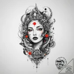 Tattoo sketch cosmic being, tattoo sketch des… – tattoo sketch (№1759419896_0, 02.10.2025 15:44) — tattoovalue.net